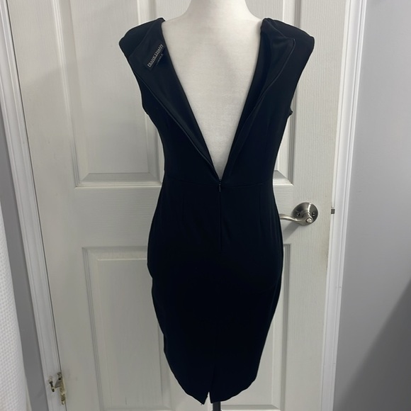 Frank Lyman Sleeveless Shift Dress Black Back Zip Women's Size 4 Stretch LBD - Picture 6 of 10